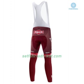 Lang Trägerhose 2018 Team Katusha Alpecin Winter Thermal Fleece N001